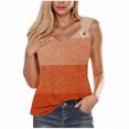 thumbnail image 2 of QUINDOS Womens Tank Tops Plus Size Ribbed Orange Tank Summer T Shirts Round Neck Sleeveless Casual Loose Blouses Womens Camisoles 2025, 2 of 4