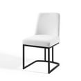 thumbnail image 1 of Side Dining Chair, Fabric, Metal Steel, Black White, Modern Contemporary Urban Design, Kitchen Room Cafe Bistro Restaurant Hospitality, 1 of 9