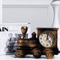 thumbnail image 4 of Railway Engine Alarm Clock Creative Desktop Ornaments for Bedroom Livingroom (Coffee), 4 of 8