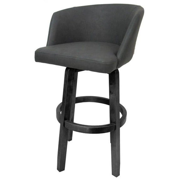 Swivel Counter Wood Bar Stool 26" Joey - Vivian - Moonstone - Grey