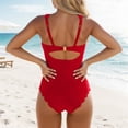 thumbnail image 6 of HUAXUN One Piece Swimsuit Women Push Up Bathing Suit Cute Swimsuit for Women Adjustable Strap One Piece Swimsuit Full Coverage Swimsuits for Women, 6 of 7
