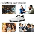 thumbnail image 4 of Mens Casual Oxfords Leather Business Office Loafers Comfortable Fashion Lace-up Formal Flat Shoes White 12 US, 4 of 7