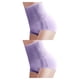 thumbnail image 4 of Sonducket Bragas de mujer Color sólido Cintura alta Transpirable Levantamiento de cuerpo después del parto Calzoncillos Ropa interior Lencería Púrpura 2piezas, 4 of 6