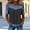 Black, variant on QUNYINEY Womens Tshirts Short Sleeve Cold Shoulder Summer Polka Dot Graphic Tees Pullover Cute Crew Neck Casual Relaxed Fit Tops