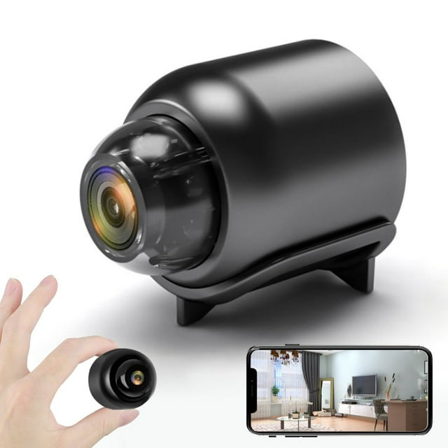 JUNWELL Mini Camera WiFi Wireless Cameras Full HD 1080P Nanny Cam Small Camera with Night Vision PIR Motion Detection for Home Office Car Indoor or Outdoor