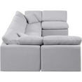 thumbnail image 4 of Meridian Furniture Indulge 199" Linen Fabric U-Shaped Modular Sectional in Gray, 4 of 7