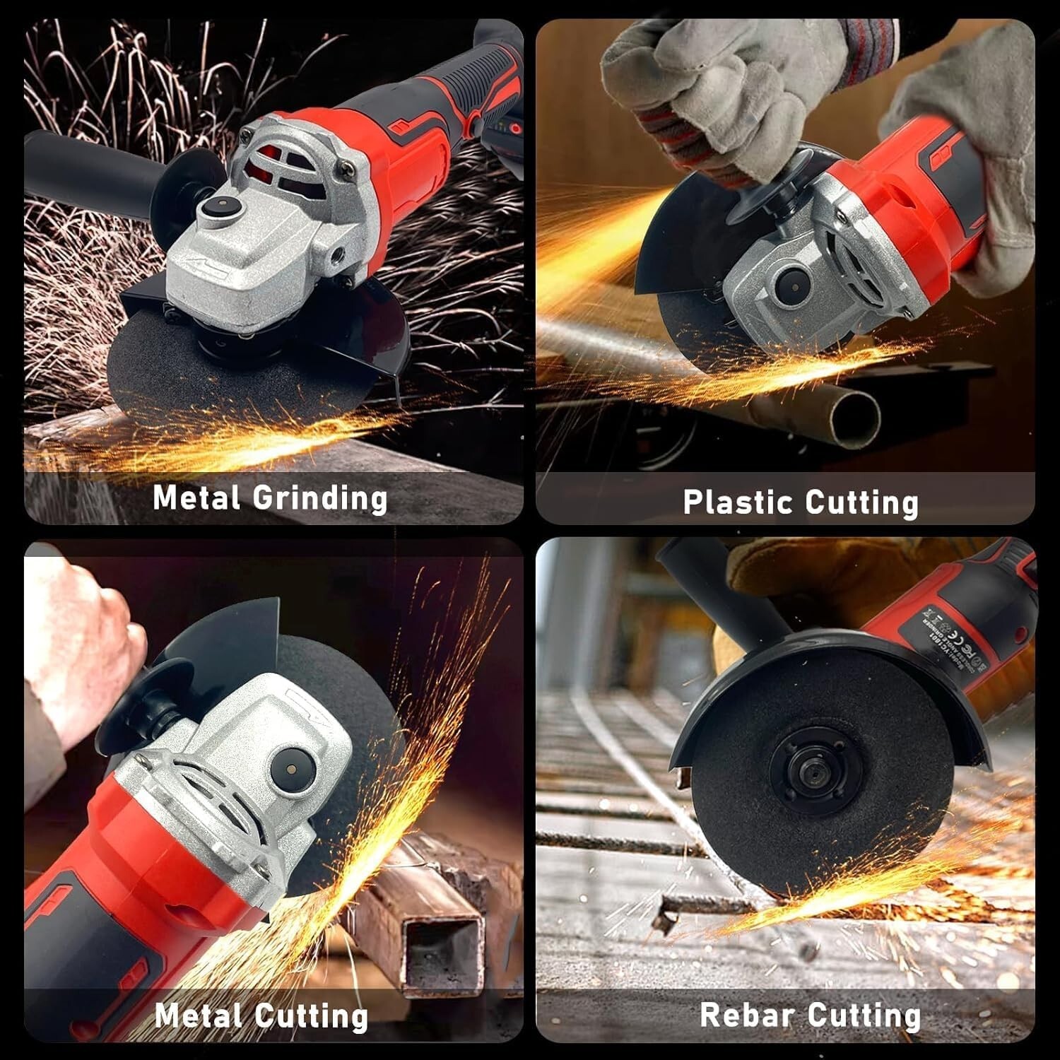 Cordless Angle Grinder Kit 11000RPM Power Tool Sander With Battery & Charger