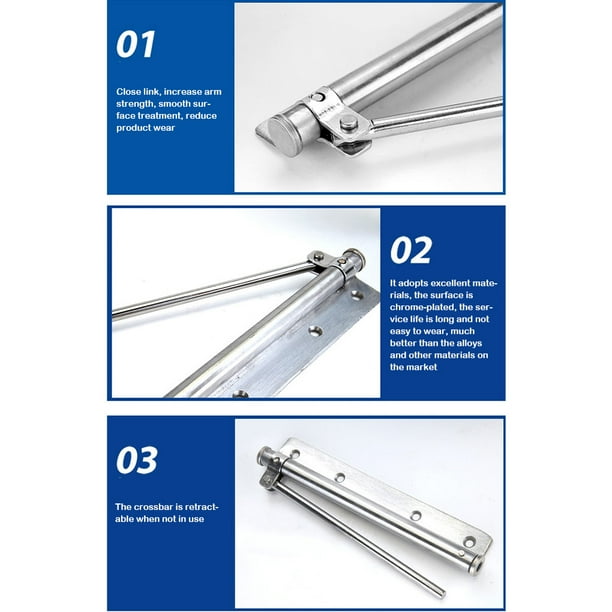 Iron Door Closer Portable Detachable Replacement Plated Door Closer