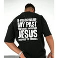 thumbnail image 2 of Jesus Dropped the Charges T-Shirt – If You Bring Up My Past Tee – Christian Street Style Shirt – Unisex Faith-Based Cotton Crewneck, 2 of 7