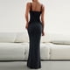 thumbnail image 2 of Gibobby Vestidos para Mujer Casuales Otoño e Invierno Elegante Casual Comfort Wrap Hip Slim Fit Vestido de tirantes de punto Vestido informal(Gris,XL), 2 of 4