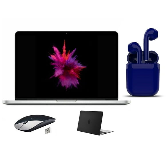 Refurbished Apple 13.3-inch MacBook Pro Intel Core i5 4GB RAM Mac OS 500GB HDD Bundle: Black Case, Wireless Mouse, Bluetooth/Wireless Airbuds By Certified 2 Day Express (Refurbished)