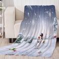 thumbnail image 1 of Tema De Navidad Impreso Suave Manta Sofá Sofá Sofá Throw 130x150,150cmx200cm Para Elección Muñeco de nieve_1 130x150cm Macarena Manta de franela, 1 of 8