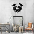 thumbnail image 3 of Craftnamesign Custom Bird Nest Metal Wall Art LED Light, Custom Bird Family Art, 3 of 5