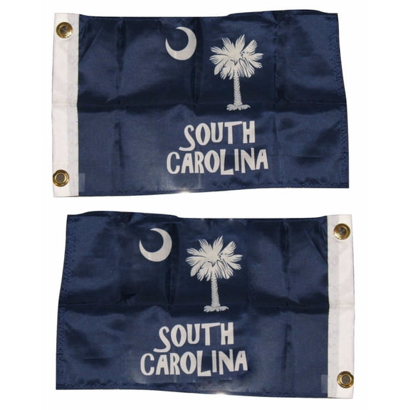 12x18 South Carolina SC Palmetto 2 Faced 2-ply Wind Resistant Flag 12x18 Inch