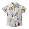 thumbnail image 3 of Sentuca Summer Boys Shirts Short Sleeve Button-down Shirts Hawaiian Beach Graphic Tees for Toddler Clothes Size 2T, 3 of 4