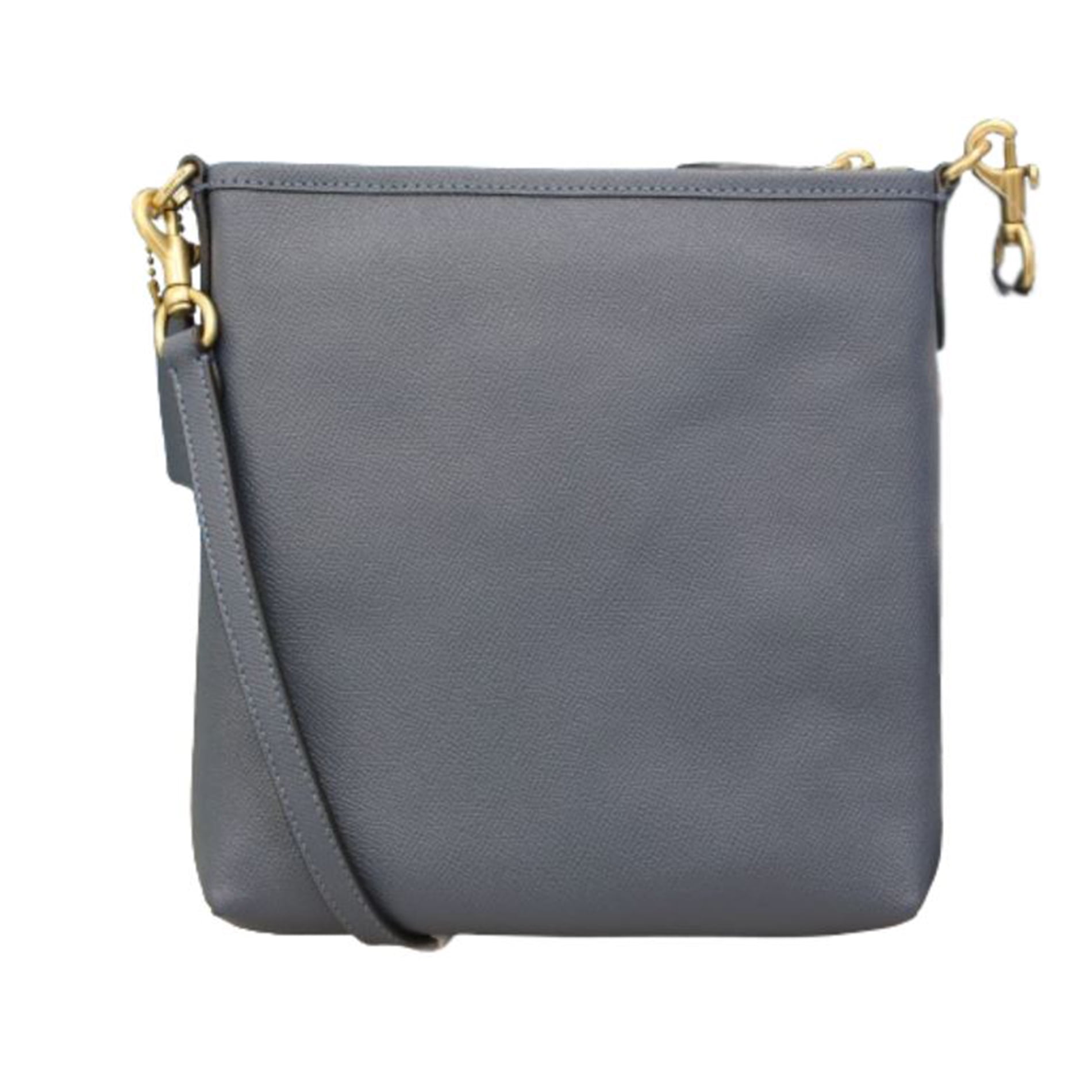 COACH Women's Cross Grain Leather Kitt Handbag, Denim, One Size