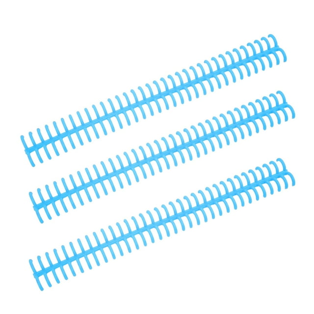 Loose Leaf Rings, Plastic Binding Spine 34 Holes Easy To Install Detachable 10PCS For Home Or School Use Black,White,Transparent,,Orange,Blue