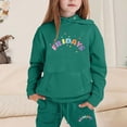 thumbnail image 2 of Girls' Sweatsuit Set - 2 Piece Basic Hoodie Sweatshirt and Jogger Sweatpants for Toddlers and Girls, 2 of 4
