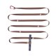 thumbnail image 2 of Cuerda de cuerda para acampar libre Correa de almacenamiento para acampar Tienda Tendedero Cable de iluminación Cordón con mosquetones marrón, 2 of 9