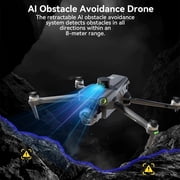 TODAMU Professional Drone with Camera for Adults, 6KM Long Range, 6.3” Screen Controller, 3-Axis Brushless Gimbal, 8K Image, AI Obstacle Avoidance, Payload Dropper, 5G Transmission