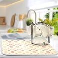 thumbnail image 5 of Heart and Circle Dish Drying Mat 16x18 Absorbent Microfiber Draining Rack Pad for Kitchen Counter Sink, 5 of 8