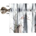 thumbnail image 4 of Rustic Forest Curtain Set, Watercolor Woodland Animals Owl Hedgehog Fox Butterfly Squirrel Bear Window Valances and Tier Set for Kitchen Living Room Home Decor, 54''x18'' & 27''x36''x2, 3 Panels, 4 of 5