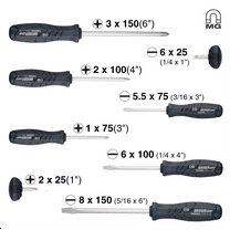 Vessel Tools ARMOR GRIP Screwdriver 8PC. Set
