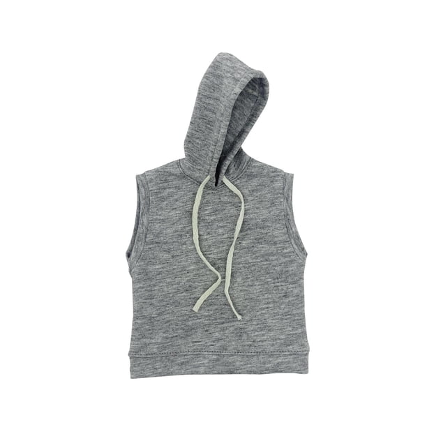 Sudadera con Capucha Sin Mangas Sunnimix Disfraz Retro para Muñeca de 6 Pulgadas Gris
