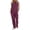 #0191-Wine, variant on Favoffer Women Tank Top Pant Sets Crew Neck Sleeveless Vests Wide Leg Long Pants Cotton Linen Side Pocket Two Piece Outfits for Daily Casual Commute