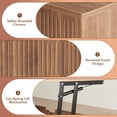 thumbnail image 5 of Pusnapku 37" Lift Top Coffee Table, Wood Fluted Rectangle Dining Table with Hidden Compartment, Open Cubby, Center Desk for Home Office, Living Room, 5 of 9