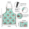 thumbnail image 2 of Bull Terrier Dog and Flower Florals Apron-Garden Aprons for Women with Pockets-Cotton Linen Waterproof Kitchen Cooking Gardening Aprons Adjustable for Kitchen,Cooking,BBQ and Salon 33x27 Inch, 2 of 3