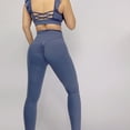 thumbnail image 2 of High Waist V Cut Drawstring Ruched Yoga Leggings for Women Scrunch Butt Lifting Workout Compression Pants 25 Inches, 2 of 6