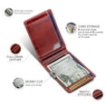 thumbnail image 3 of Serman Brands Money Clip Wallet | Mens Wallets slim | Front Pocket | RFID Blocking Card Holder | Minimalist Mini Bifold | Ruby Red, 3 of 7