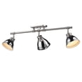 thumbnail image 1 of Duncan 3-Light Semi-Flush - Track Light in Pewter with Chrome, 1 of 1