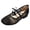 Black, variant on Womens Lace Ballet Flat Lightweight Breathable Floral Embroidered Mesh Lace up Low Heel Dress Shoes Bride Wedding Comfortable Mary Jane Walking Loafers Closed Toe Sandals White Size 7