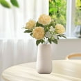 thumbnail image 5 of 6PCS Realistic Flower Bouquet - Lifesize Floral Arrangements with Long Stems - Artificial Peonies & Hydrangeas for Wedding, Living Room & Table Decor, 5 of 5