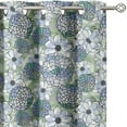 thumbnail image 2 of Vargottam Elegant Green Floral Cluster Pattern Curtains - Set of 2 Blackout Panels, 52 x 84 Inches - Noise Reducing & Energy-Efficient Room Darkening Window/Door Drapes for Modern Home Decor- Green, 2 of 9