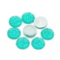 thumbnail image 2 of CA121B - 100 pcs Druzy Resin Embellishment Cabochons Blue Ice Mint - 10mm - Shimmer Style, 2 of 2