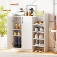thumbnail image 5 of Costway Shoe Cabinet with 2 Doors, Shoe Storage Organizer with 2 Adjustable Inner Shelves, 5 of 10