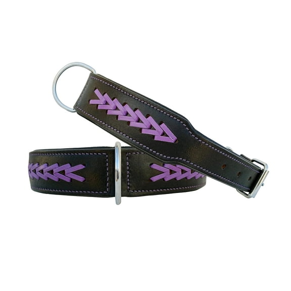 Heavy Duty Leather Dog Collar Adjustable Padded Soft for Small Puppies and Big Dogs 10AB159 -S