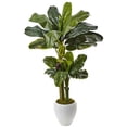 thumbnail image 2 of Nearly Natural 5967 Double Stalk Banana Tree in White Planter, 2 of 4