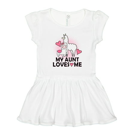 

Inktastic Aunt Loves Me Llama Niece Girls Gift Toddler Girl Dress