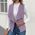 thumbnail image 2 of HJYCHN 2045 Women's Fall Winter Cardigan Long Sleeve Casual Solid Color Coat with Front Pocket Design Warm Wear Purple L, 2 of 5
