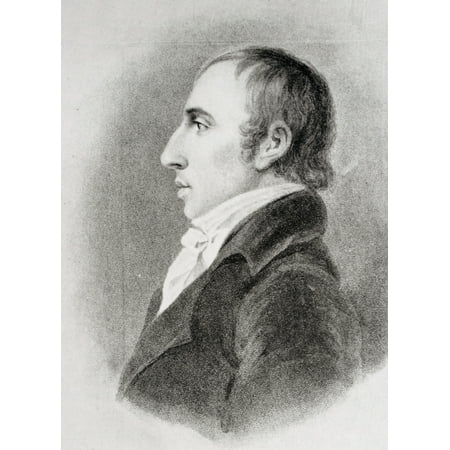 Pic Of I William Wordsworth 1770-1850 English Poet Drawn In 1798 By Hancock From The Book The Life Of Charles Lamb Volume I By E V Lucas Published 1905 Canvas Art - Ken Welsh Design Pics (12 x 16) ()