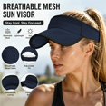 thumbnail image 5 of TFEOQRY Unisex Sun Visor Hat Wide Brim Lightweight Breathable UV Protection Adjustable Empty Top Baseball Mesh Cap, 5 of 5
