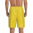 thumbnail image 3 of Daiia Yellow Glitter Mens Woven Stretch Pajama Short,Short Pajama Pants-Medium, 3 of 9