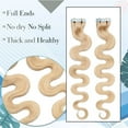 thumbnail image 6 of MY-LADY 20PCS Wavy Curly Tape in 100% Real Human Hair Extensions Hairpiece Skin Weft Full Head 24inch #24 Natural Blonde, 6 of 9