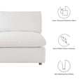 thumbnail image 3 of Modular Sectional Deep Sofa Set, White, Fabric, Modern Contemporary, Living Lounge Cafe Room Hotel Lobby Hospitality, 3 of 10