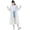 White, variant on Naierhg Adult Raincoat Hooded Mid-Length Waterproof Long Sleeve Rain Ponchos Drawstring Tear-Resistant Rain Gear for Daily Travel Sunshade Black