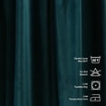 thumbnail image 3 of 3S Brother's Solid Luxury Matte Velvet Soft Curtains Set of 2 Panels Hanging Back Tap & Rod Pocket Home Décor Bedroom Kitchen Office Windows Room Darkering ( Aegean-Prussian-52"x63"), 3 of 6